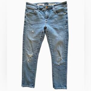 Pilcro and the Letterpress Mid-Rise Slim Boyfriend Jeans Medium Wash Size 28